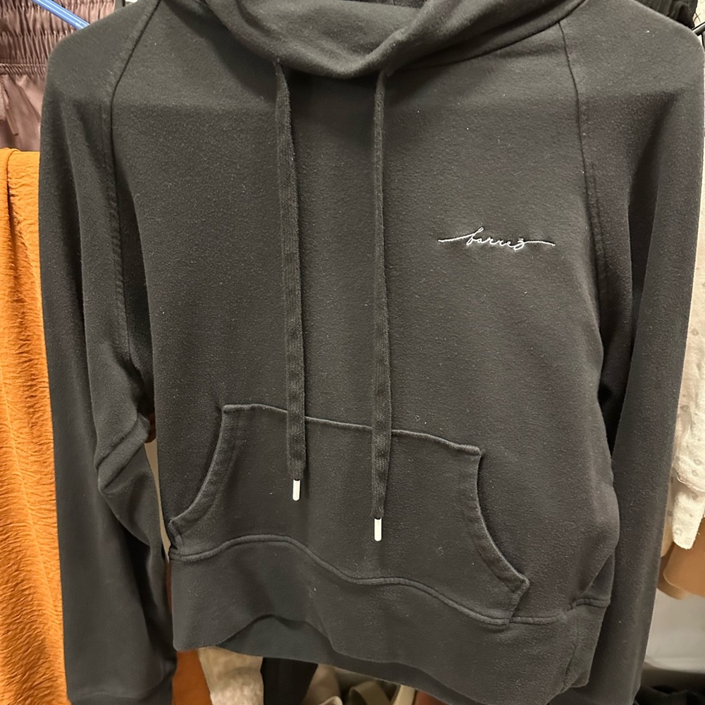 Barre3 Black Hoodie with Front Pocket